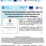 Contratación de persoas mozas inscritas no sistema nacional de garantia xuveni, cofinanciado pola Unión Europea